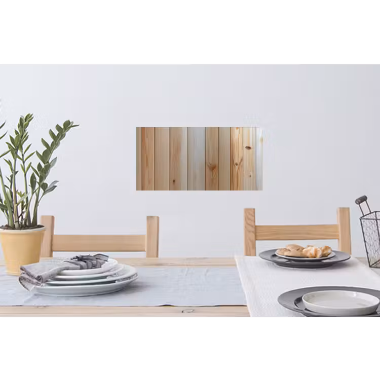 Hout - Planken - Licht Muursticker klein -eettafel