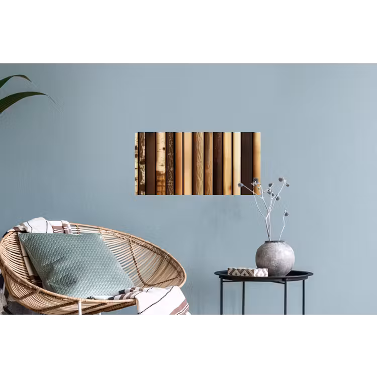 Hout - Planken - Natuurlijk Muursticker klein -plant