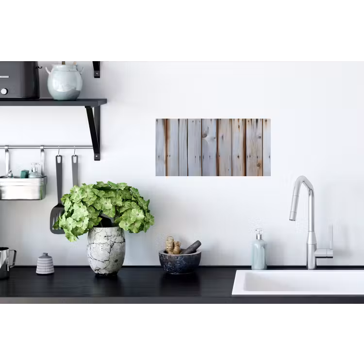 Hout - Planken - Verweerd Muursticker klein -keuken