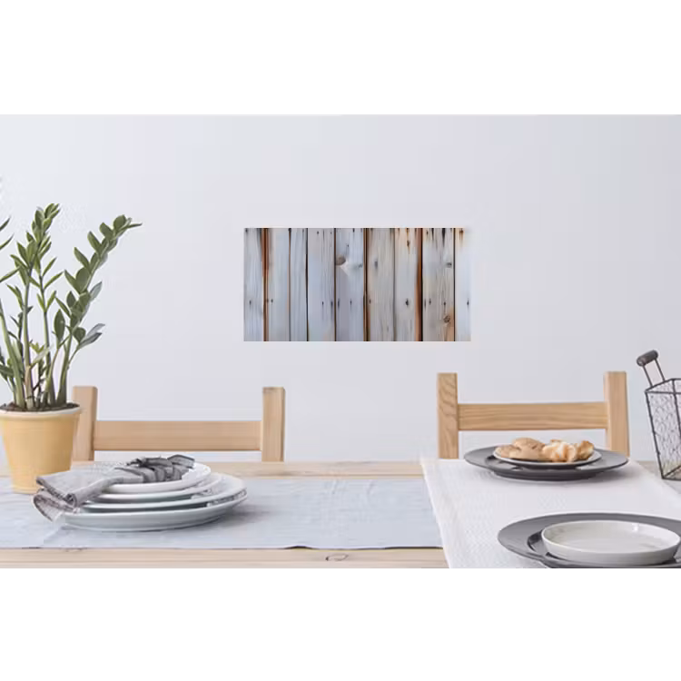 Hout - Planken - Verweerd Muursticker klein -eettafel