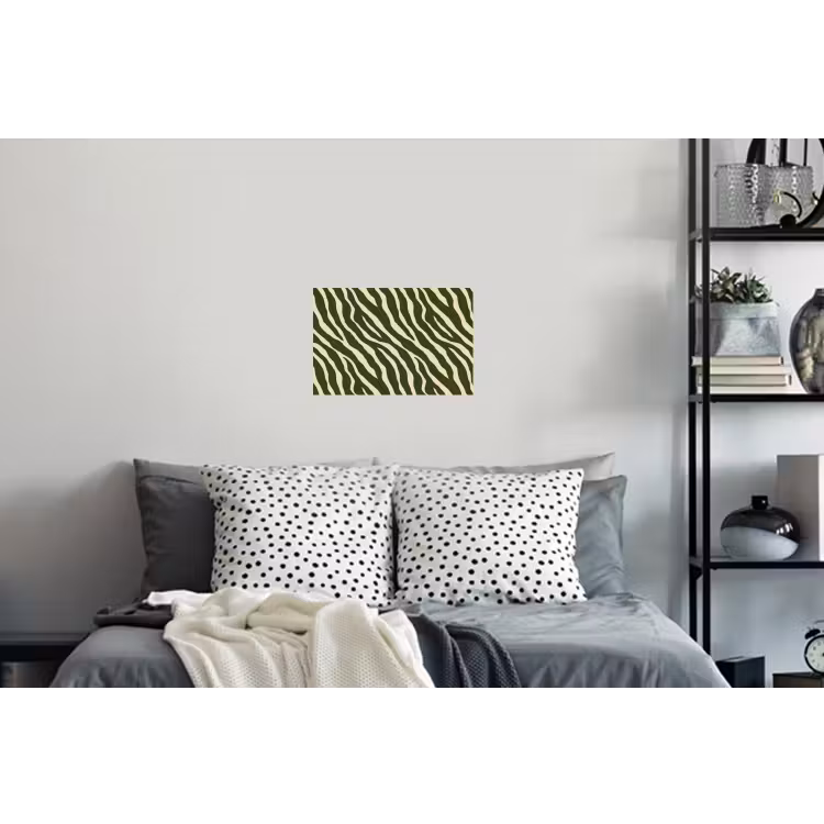Zebra - Patroon - Groen Muursticker klein 286 -slaapkamer