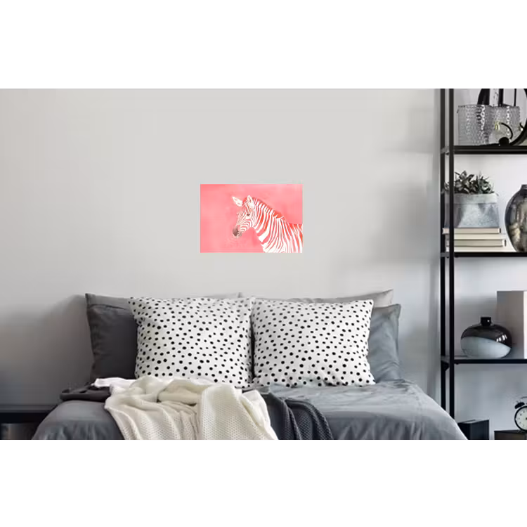 Zebra - Pink - Verf Muursticker klein -slaapkamer