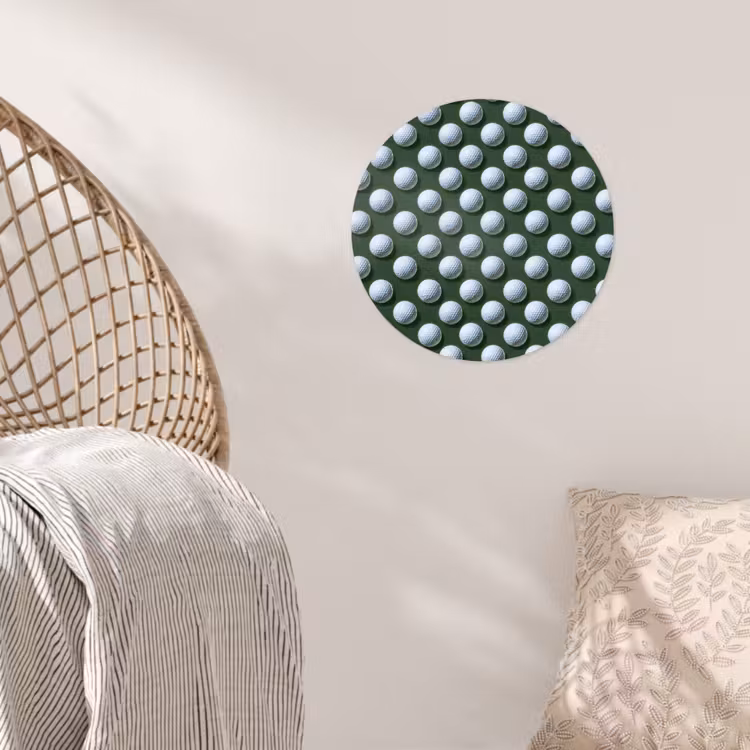 Ballen - Golf - Groen Wandcirkel behangsticker klein 186 -sfeer4