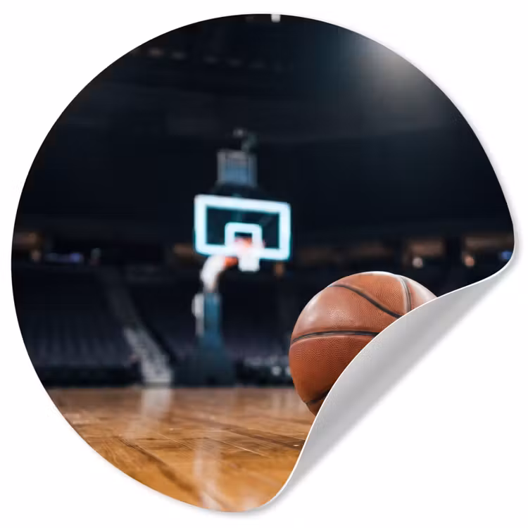 Basketbal - Arena - Sport Wandcirkel behangsticker klein -3d