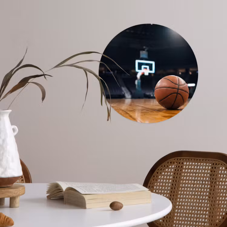 Basketbal - Arena - Sport Wandcirkel behangsticker klein -sfeer3