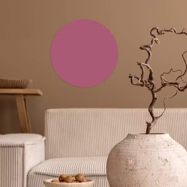 Berry - Roze -Pink Wandcirkel behangsticker klein 186 -sfeer1