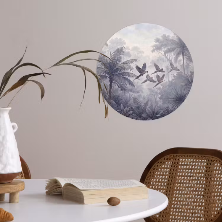 Vogel - Vliegend - Jungle - Vintage - Dieren Wandcirkel behangsticker klein -sfeer3