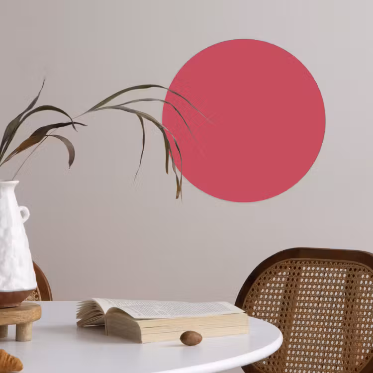Bold - Berry - Rood Wandcirkel behangsticker klein 186 -sfeer3