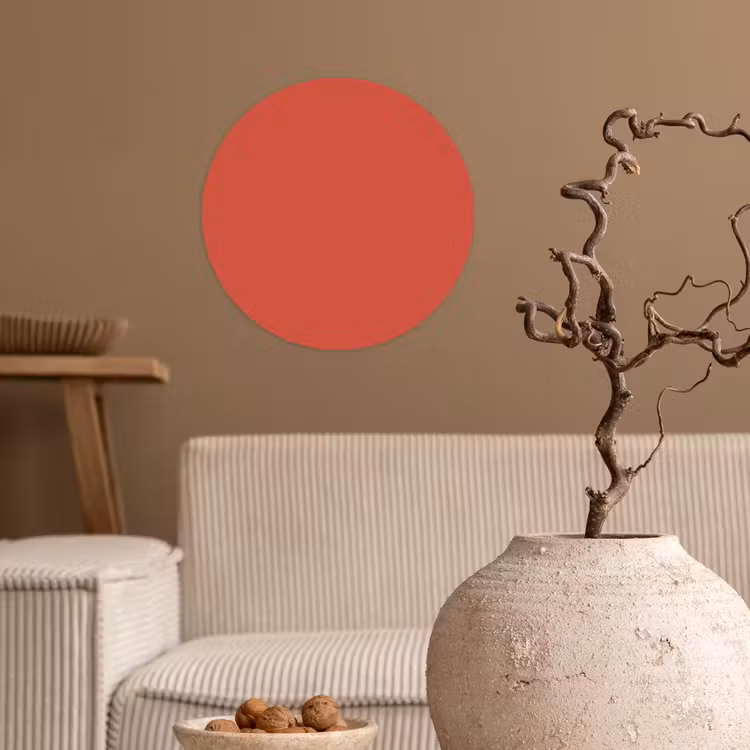 Brick - Red - Rood Wandcirkel behangsticker klein 186 -sfeer1
