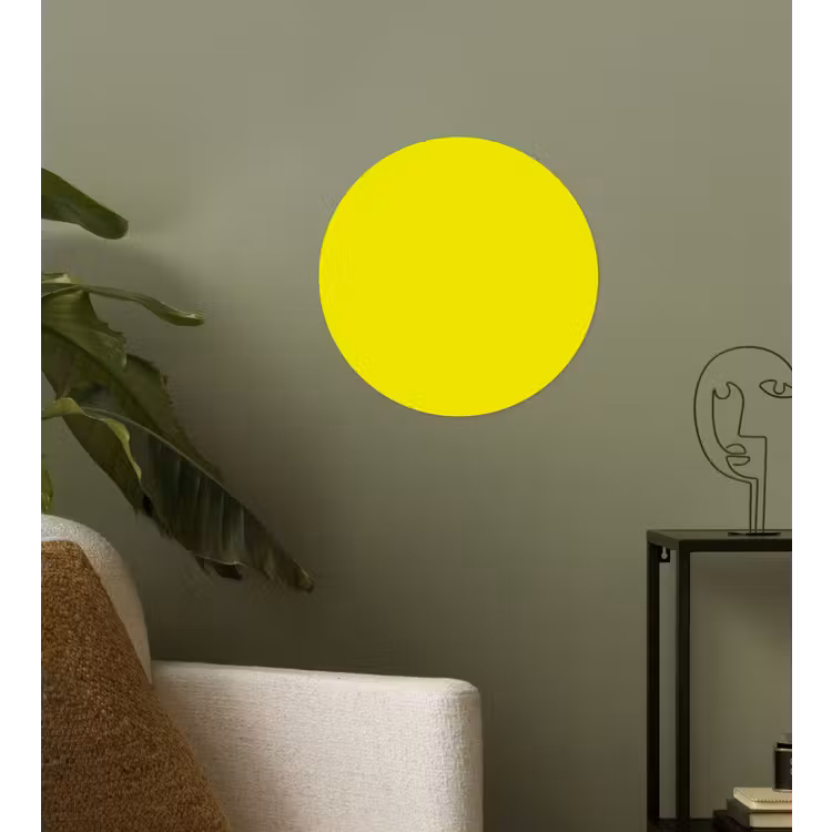 Bright - Canary - Geel Wandcirkel behangsticker klein 186 -sfeer2