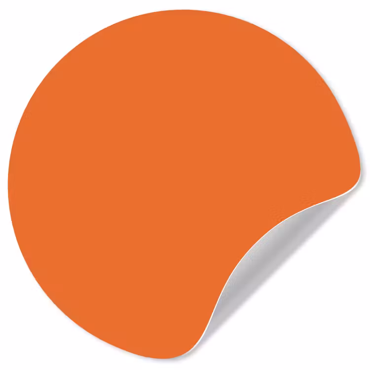 Burnt - Sienna - Oranje Wandcirkel behangsticker klein 186 -3d