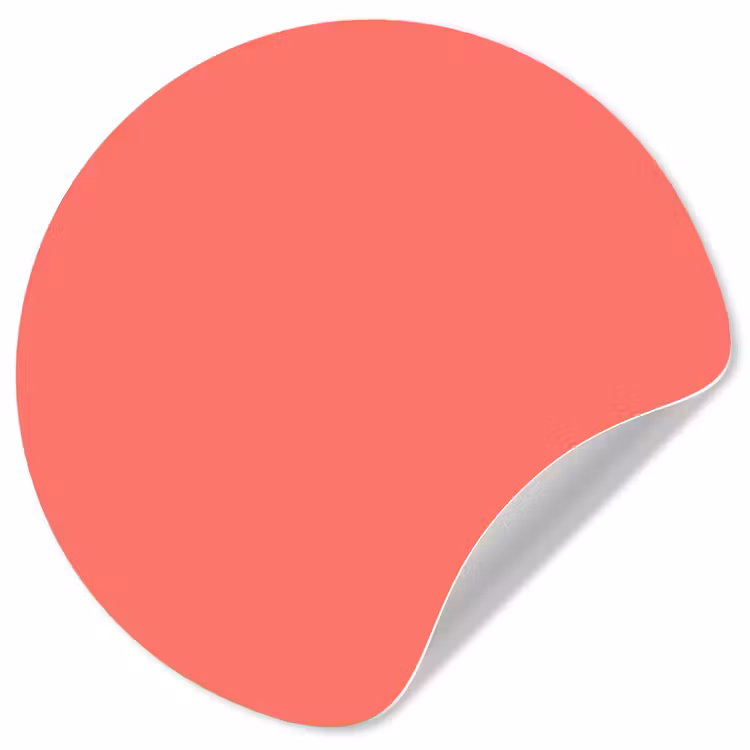 Coral - Punch - Koraal Wandcirkel behangsticker klein 186 -3d