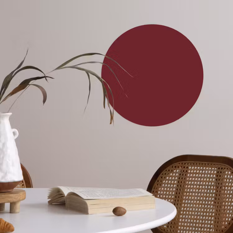 Dark - Garnet - Rood Wandcirkel behangsticker klein 186 -sfeer3
