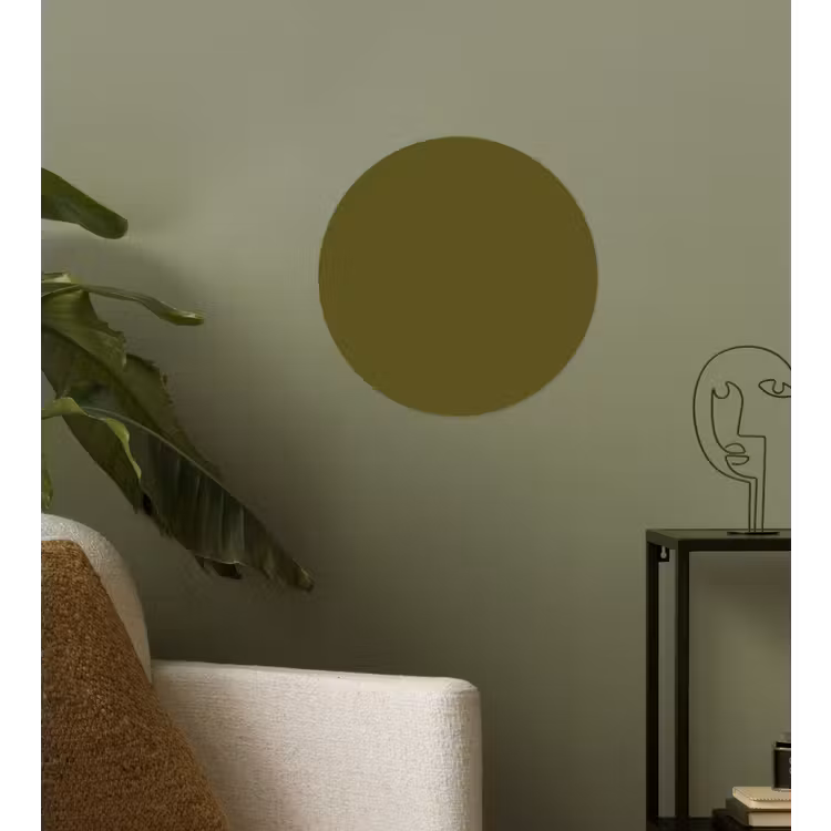 Dark - Olive - Groen Wandcirkel behangsticker klein 186 -sfeer2