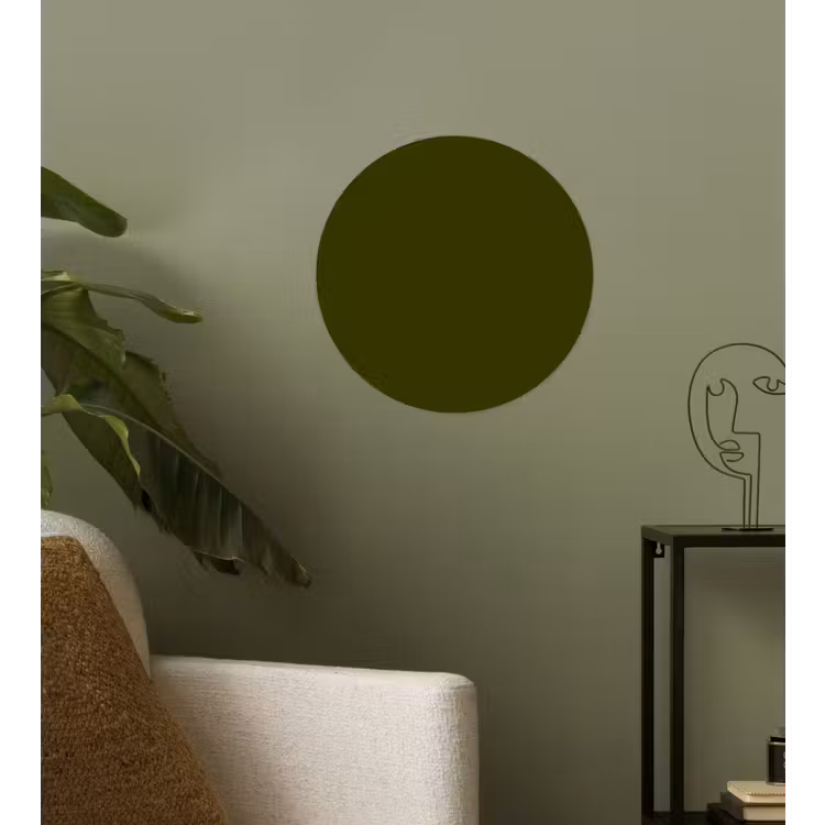 Dark - Olive - Groen Wandcirkel behangsticker klein 186 -sfeer2