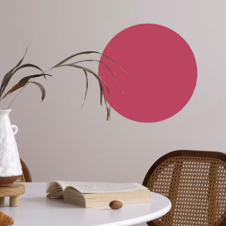 Deep - Berry - Rood Wandcirkel behangsticker klein 186 -sfeer3