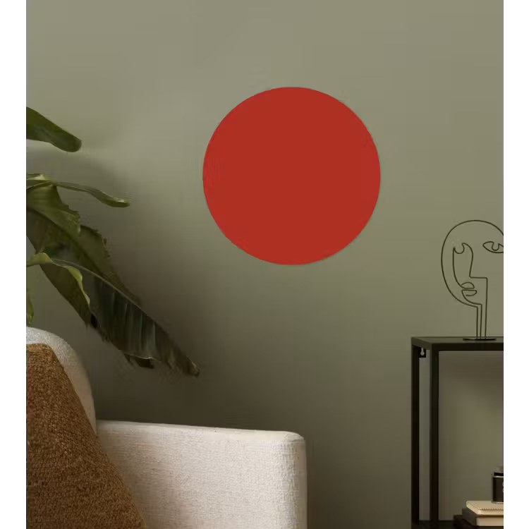 Deep - Crimson - Rood Wandcirkel behangsticker klein 186 -sfeer2