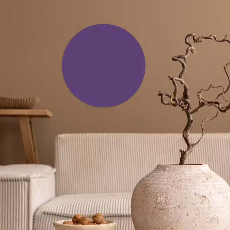 Deep - Plum - Paars Wandcirkel behangsticker klein 186 -sfeer1