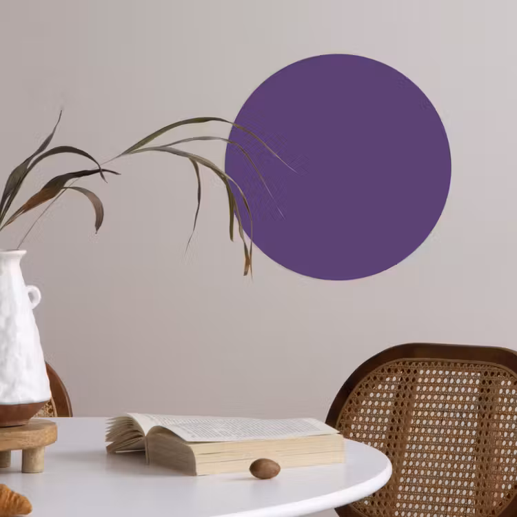 Deep - Plum - Paars Wandcirkel behangsticker klein 186 -sfeer3