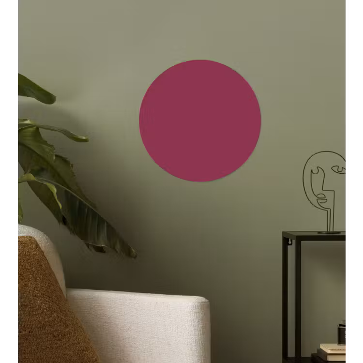 Deep - Rasberry - Rood Wandcirkel behangsticker klein 186 -sfeer2