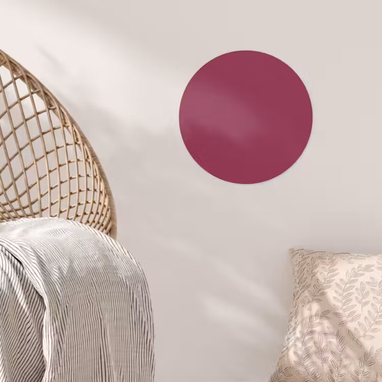 Deep - Rasberry - Rood Wandcirkel behangsticker klein 186 -sfeer4