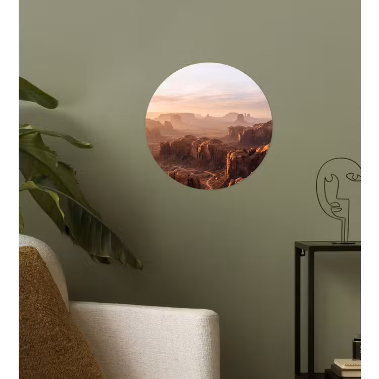 Woestijn - Landschap - Natuur Wandcirkel behangsticker klein -sfeer2