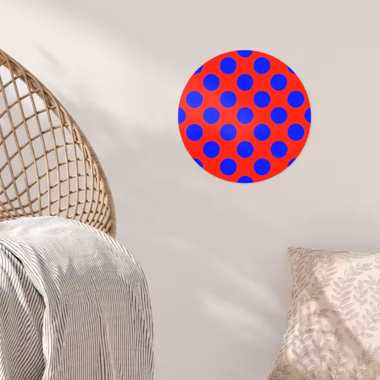 Dots - Klassiek - Rood Wandcirkel behangsticker klein 186 -sfeer4