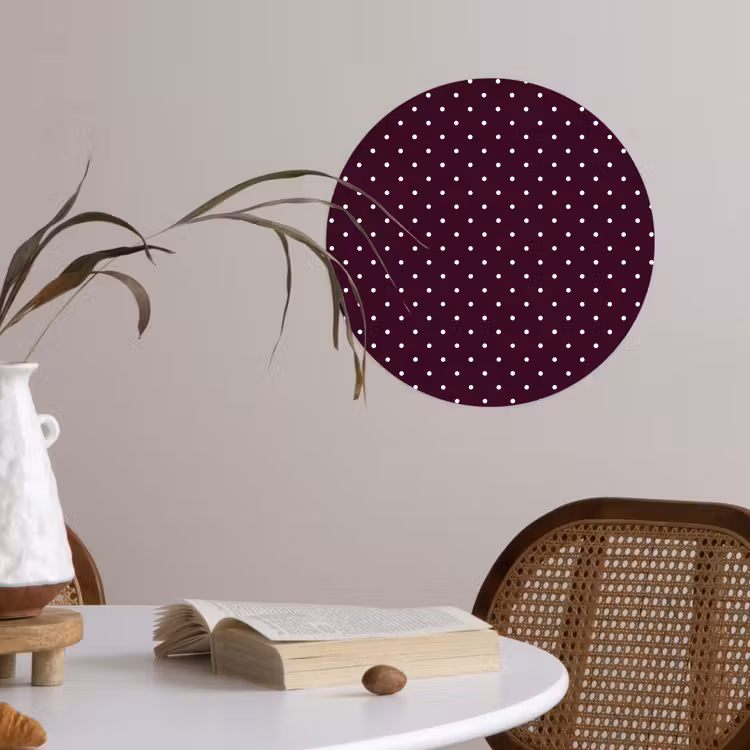 Stippen - Modern - Paars Wandcirkel behangsticker klein 186 -sfeer3