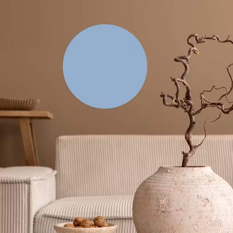 Dusty - Denim - Blauw Wandcirkel behangsticker klein 186 -sfeer1