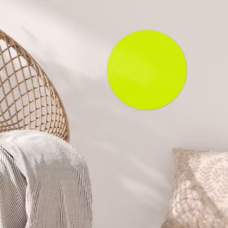 Electric - Lemon - Geel Wandcirkel behangsticker klein 186 -sfeer4
