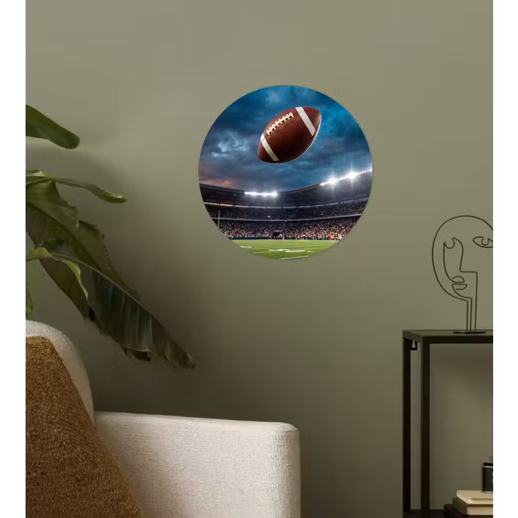 Football - Bal - Stadion - Sport Wandcirkel behangsticker klein -sfeer2
