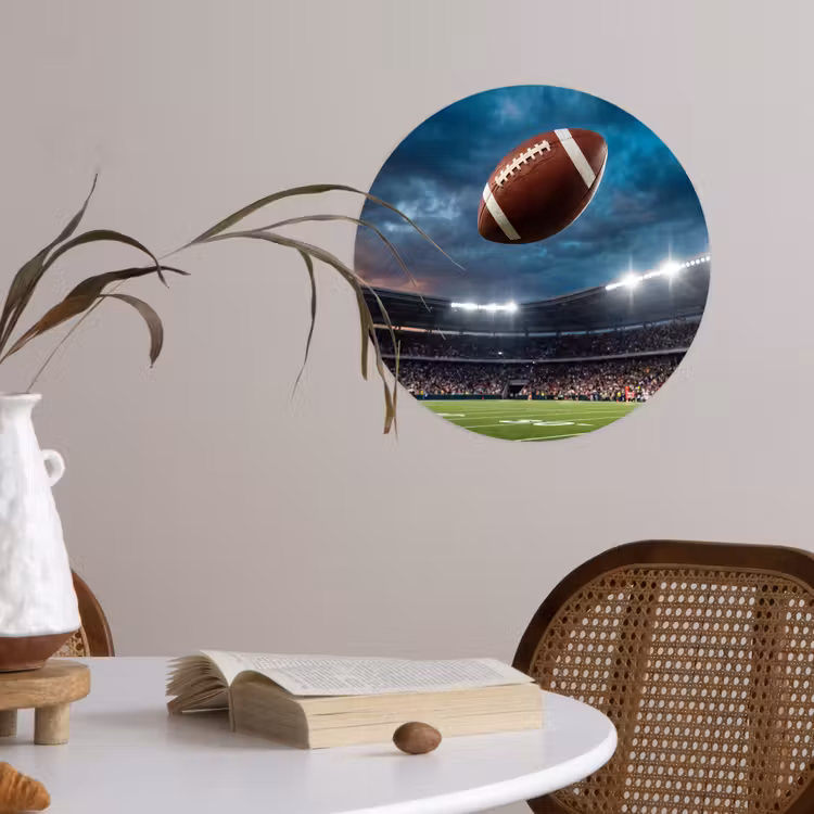 Football - Bal - Stadion - Sport Wandcirkel behangsticker klein -sfeer3