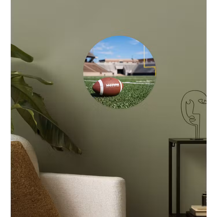 Football - Veld - Stadion - Sport Wandcirkel behangsticker klein -sfeer2
