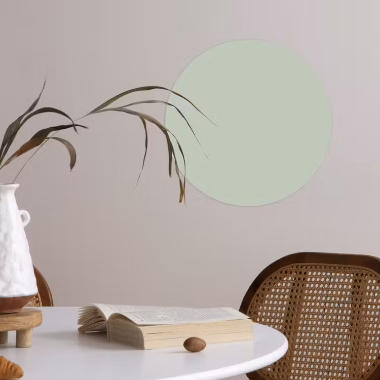Frosted - Mint - Groen Wandcirkel behangsticker klein 186 -sfeer3