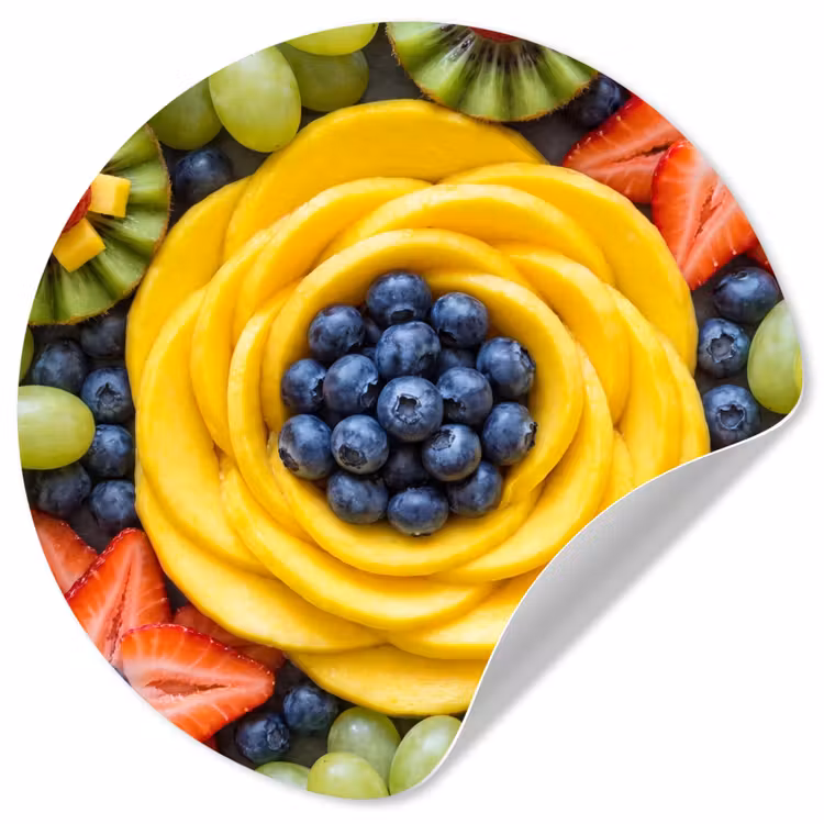 Fruit - Arrangement - Gezond - Kleurrijk - Eten Wandcirkel behangsticker klein -3d