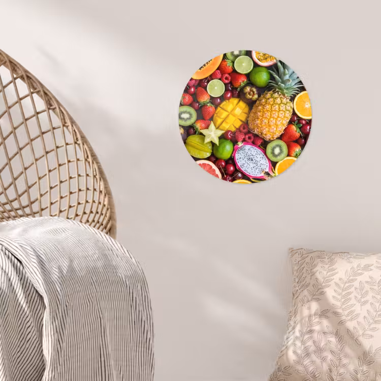 Fruit - Assortiment - Vers - Gezond - Kleurrijk Wandcirkel behangsticker klein -sfeer4
