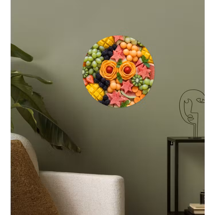 Fruit - Variatie - Kleurrijk - Vers - Eten Wandcirkel behangsticker klein -sfeer2