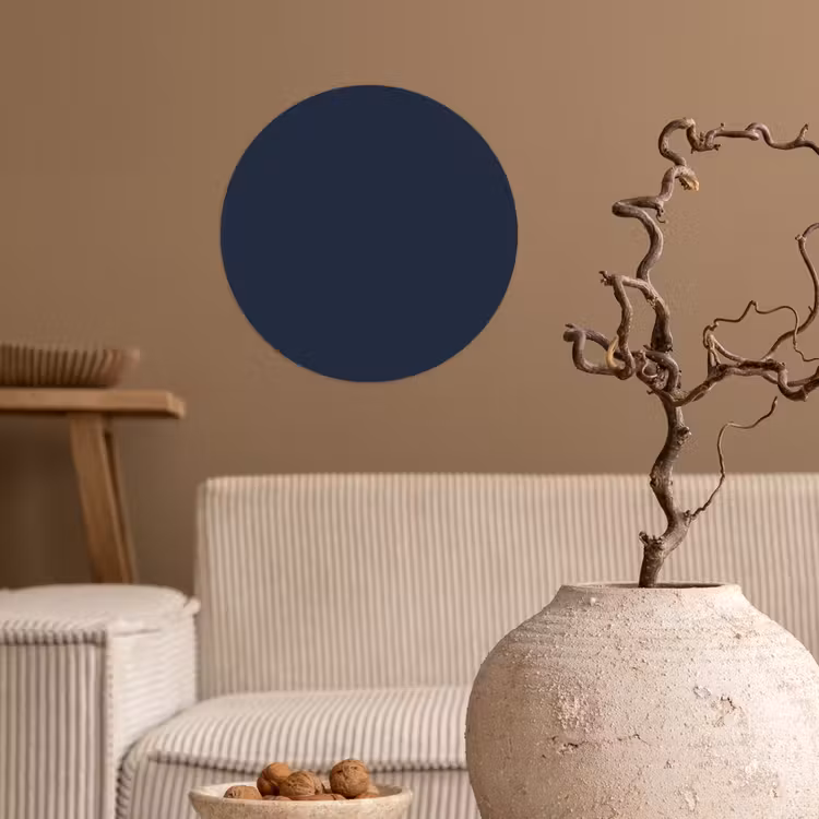 Geldersblauw - Blauw - Klassiek Wandcirkel behangsticker klein 186 -sfeer1