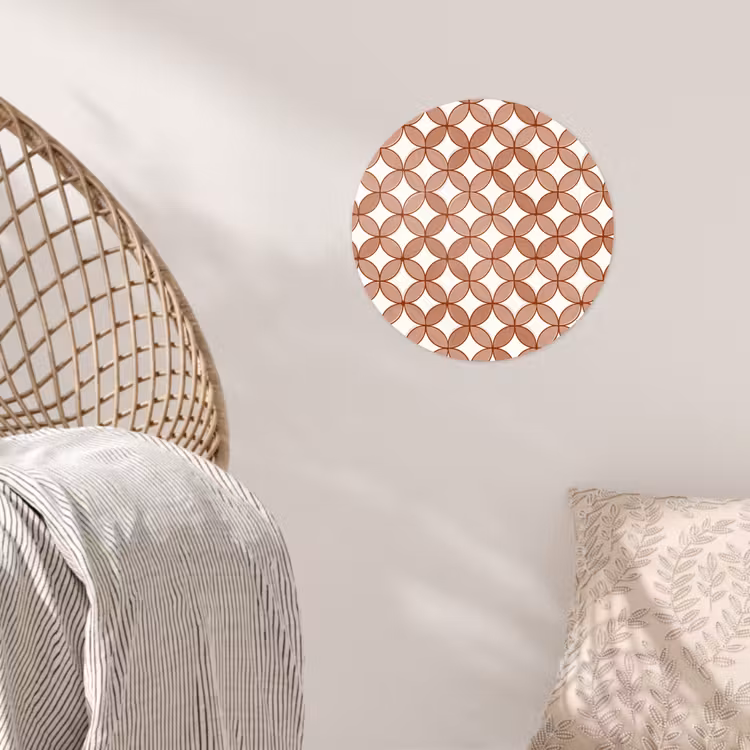 Geometrisch - Cirkels - Modern - Terracotta Wandcirkel behangsticker klein 186 -sfeer4