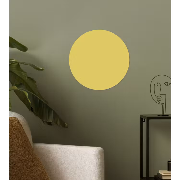 Golden - Ochre - Geel Wandcirkel behangsticker klein 186 -sfeer2