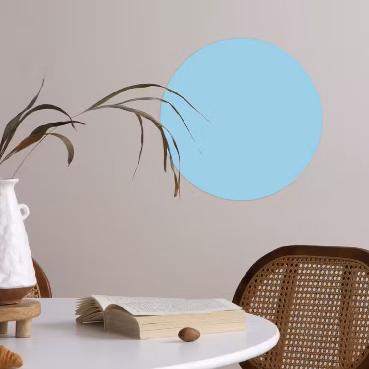 Ice - Blue - Blauw Wandcirkel behangsticker klein 186 -sfeer3