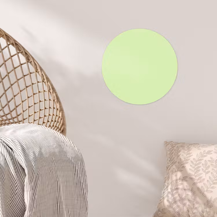 Light - Lime - Groen Wandcirkel behangsticker klein 186 -sfeer4