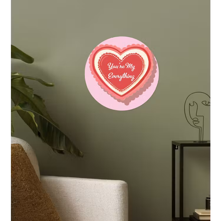 Liefde - Hart - Valentijn Wandcirkel behangsticker klein -sfeer2