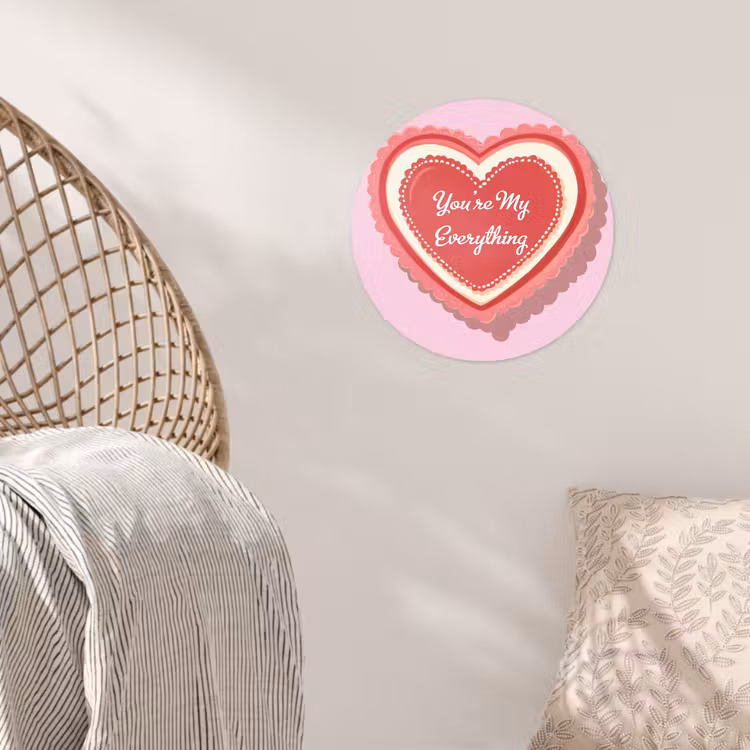 Liefde - Hart - Valentijn Wandcirkel behangsticker klein -sfeer4