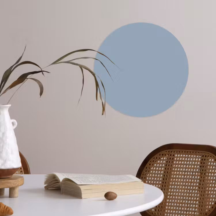 Mellow - Breeze - Blauw Wandcirkel behangsticker klein 186 -sfeer3