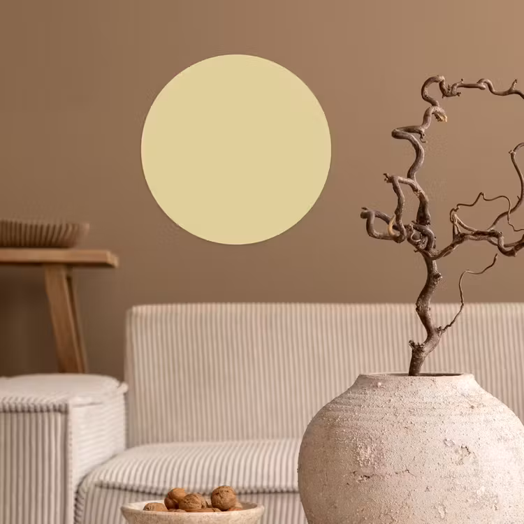 Mellow - Touch - Geel Wandcirkel behangsticker klein 186 -sfeer1