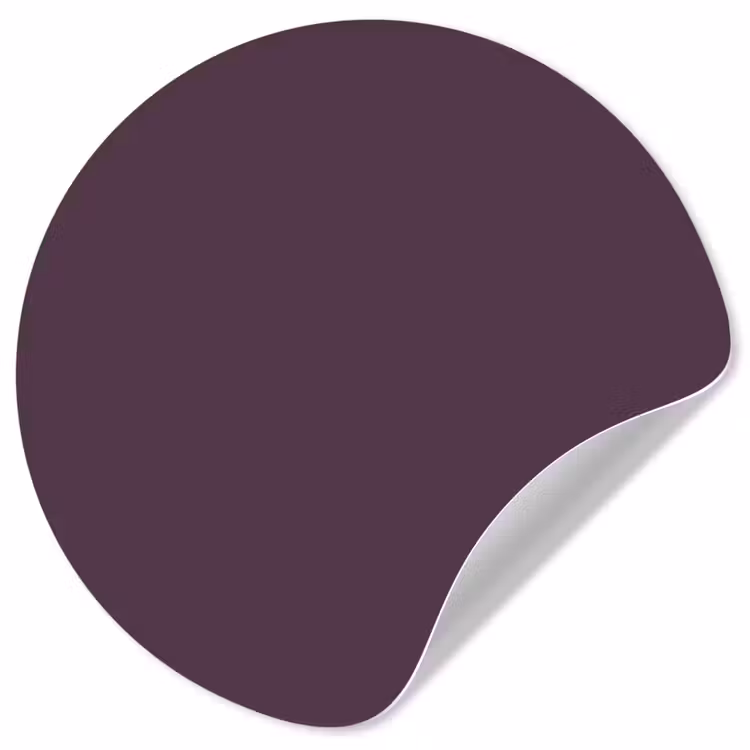 Midnight - Plum - Paars Wandcirkel behangsticker klein 186 -3d