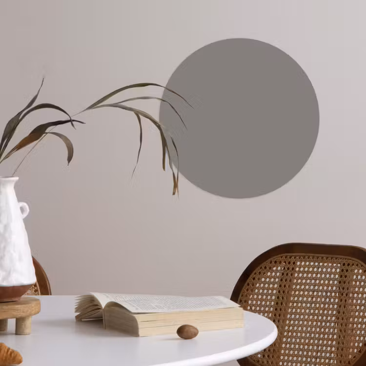 Mineral - Grey - Grijs Wandcirkel behangsticker klein 186 -sfeer3