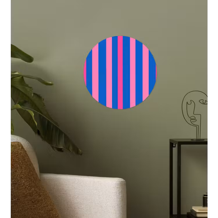 Modern - Optisch - Roze Wandcirkel behangsticker klein 186 -sfeer2