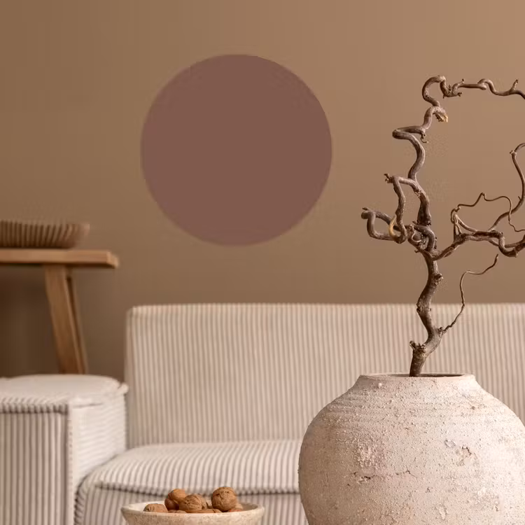 Muted - Chestnut - Bruin Wandcirkel behangsticker klein 186 -sfeer1